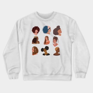 Black women glows differently sticker pack Crewneck Sweatshirt